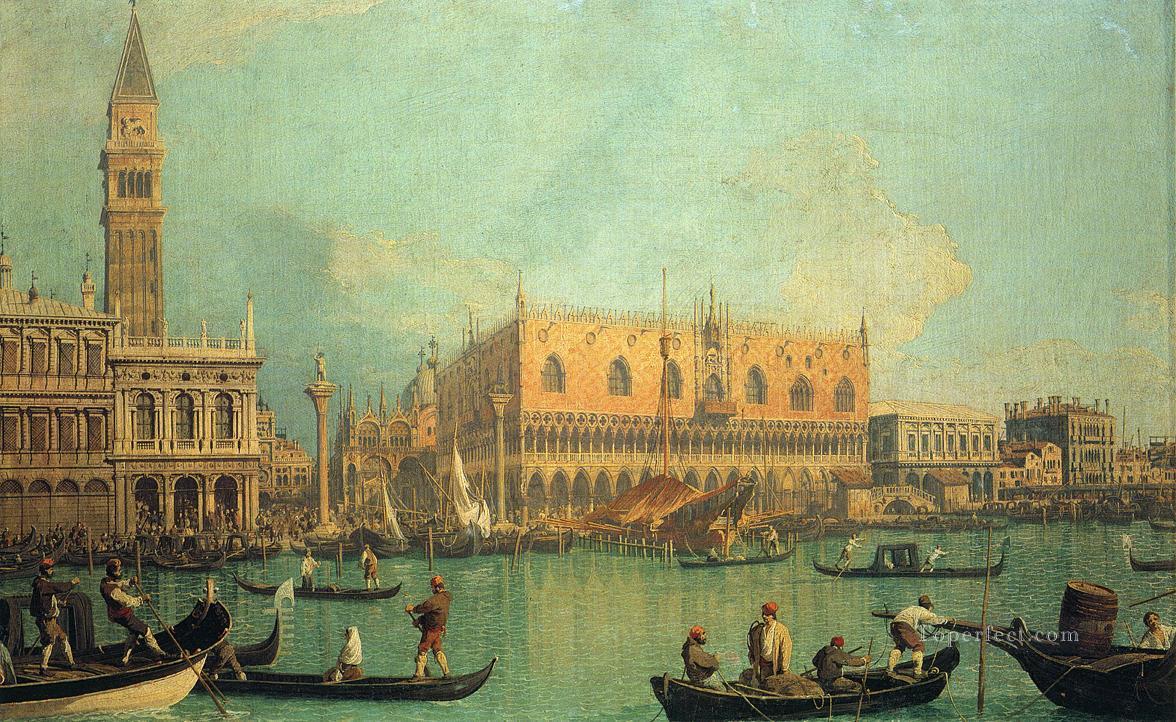 Palazzo Ducale and the Piazza di San Marco Canaletto Oil Paintings